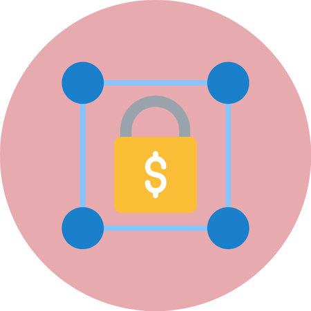 Lock Flat Circle Iconのイラスト素材