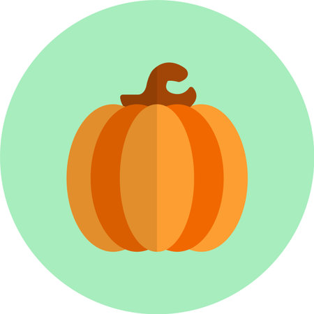 Pumpkin Flat Circle Iconのイラスト素材
