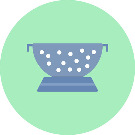 Colander Flat Circle Iconのイラスト素材
