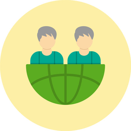 Team Flat Circle Iconのイラスト素材