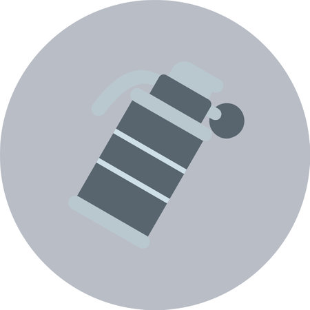Smoke Grenade Flat Circle Iconのイラスト素材