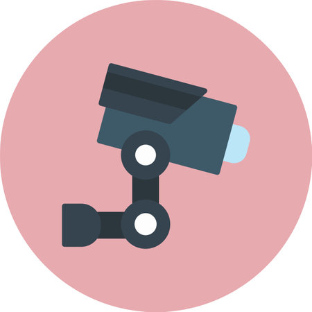 Cctv Flat Circle Iconのイラスト素材