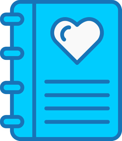 Diary Filled Blue Iconのイラスト素材