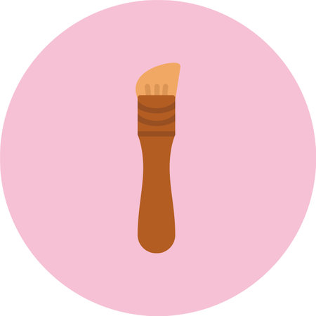 Makeup Brush Flat Circle Iconのイラスト素材