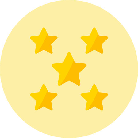 5 Stars Flat Circle Iconのイラスト素材