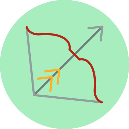 Archery Flat Circle Iconのイラスト素材