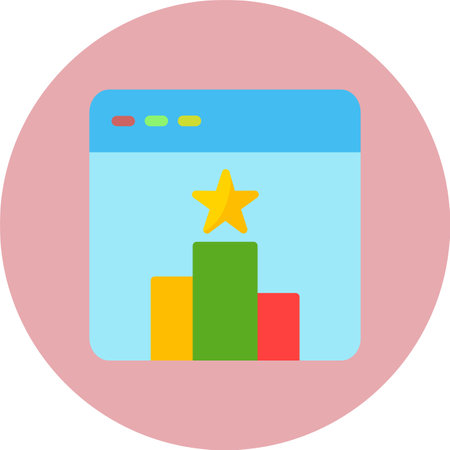 Ranking Flat Circle Iconのイラスト素材
