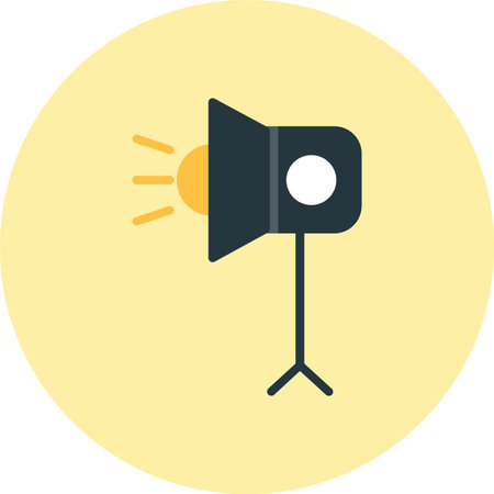 Spotlight Flat Circle Iconのイラスト素材