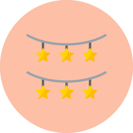 Garland Flat Circle Iconのイラスト素材