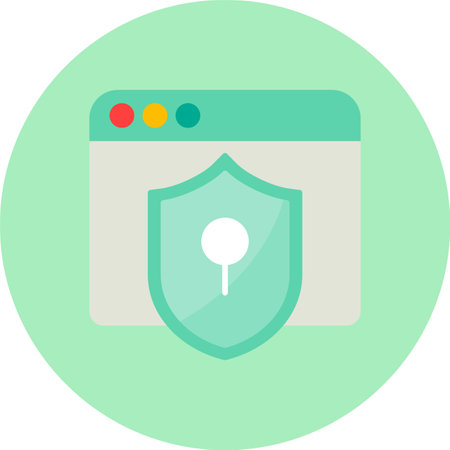 Security Flat Circle Iconのイラスト素材