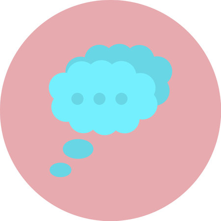 Thought Flat Circle Iconのイラスト素材