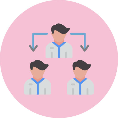 Delegate Flat Circle Iconのイラスト素材