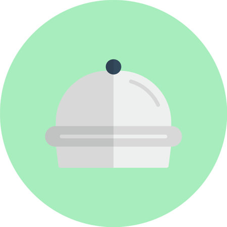 Food Tray Flat Circle Iconのイラスト素材
