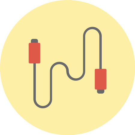 Cable Flat Circle Iconのイラスト素材