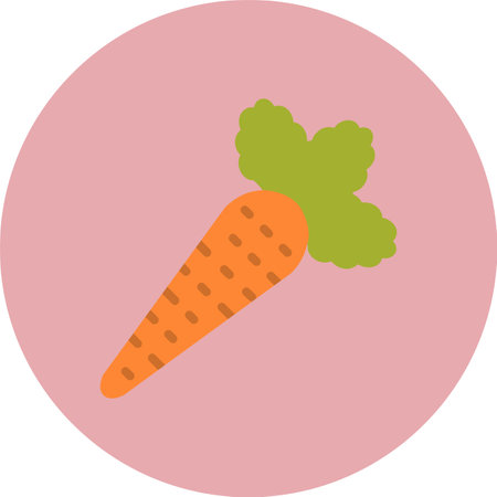 Carrot Flat Circle Iconのイラスト素材