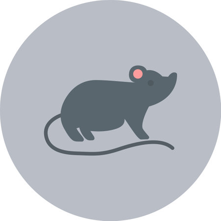 Mouse Flat Circle Iconのイラスト素材
