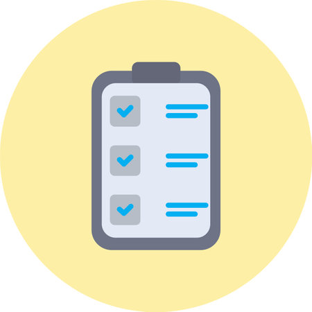 Checklist Flat Circle Icon