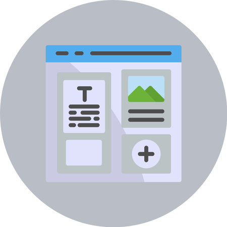 Layout Flat Circle Icon