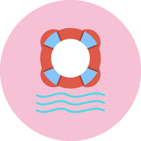 Life Saver Flat Circle Iconのイラスト素材