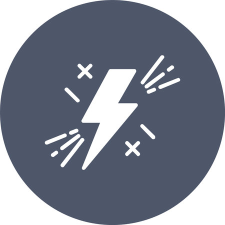 Lightning Glyph Circle Iconのイラスト素材