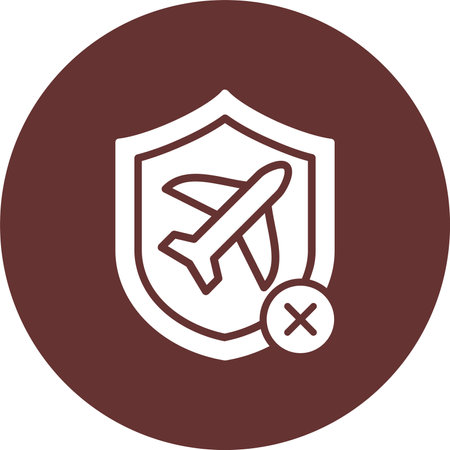 Insurance Glyph Circle Iconのイラスト素材