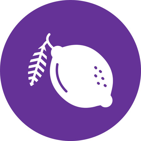 Lemon Glyph Circle Iconのイラスト素材