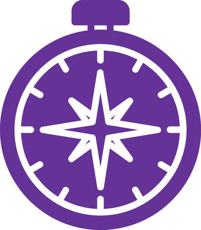 Compass Glyph Circle Iconのイラスト素材