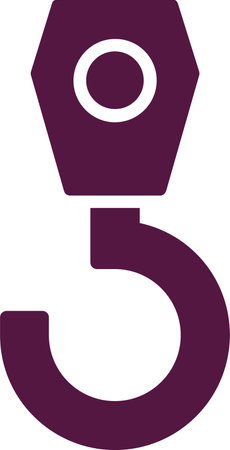 Hook Glyph Circle Iconのイラスト素材