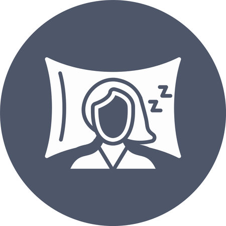 Sleeping Glyph Circle Iconのイラスト素材