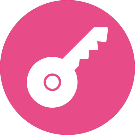 Key Glyph Circle Iconのイラスト素材