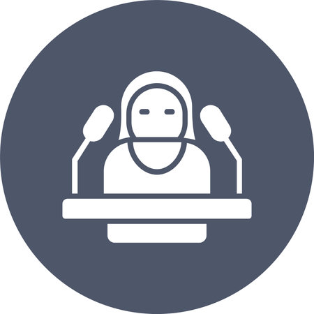 Politician Glyph Circle Iconのイラスト素材