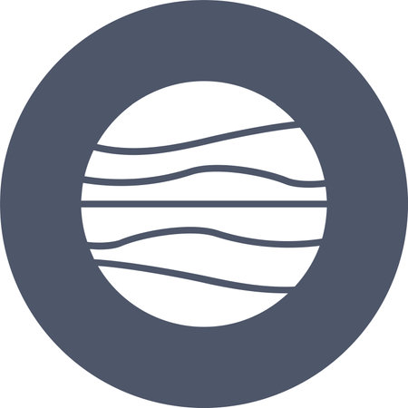 Jupiter Glyph Circle Iconのイラスト素材