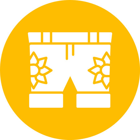 Shorts Glyph Circle Iconのイラスト素材