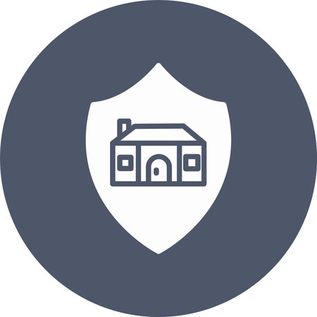 Property Insurance Glyph Circle Iconのイラスト素材