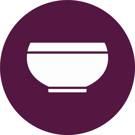 Bowl Glyph Circle Iconのイラスト素材