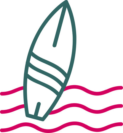 Surfboard Vector Icon Designのイラスト素材