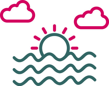 Sunset Vector Icon Designのイラスト素材