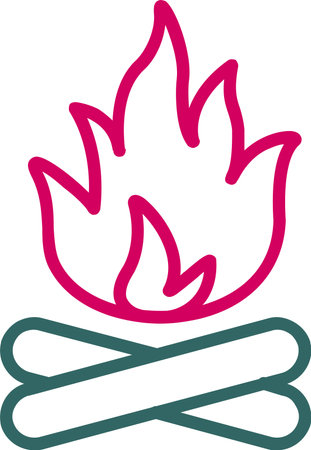 Bonfire Vector Icon Designのイラスト素材