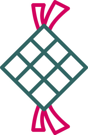 Ketupat Vector Icon Designのイラスト素材