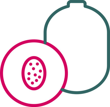 Kiwi Vector Icon Designのイラスト素材