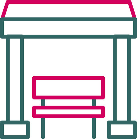 Bus Station Vector Icon Designのイラスト素材