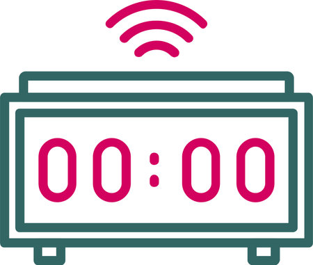 Digital Clock Vector Icon Designのイラスト素材