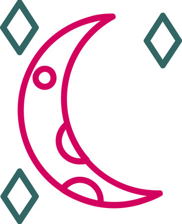 Moon Vector Icon Designのイラスト素材