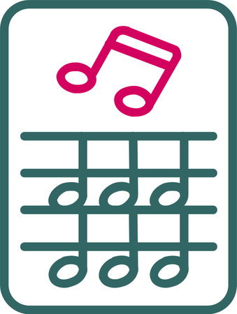 Music Score Vector Icon Designのイラスト素材