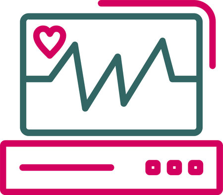 ECG Monitor Vector Icon Designのイラスト素材