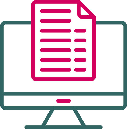 Online Documentation Vector Icon Designのイラスト素材