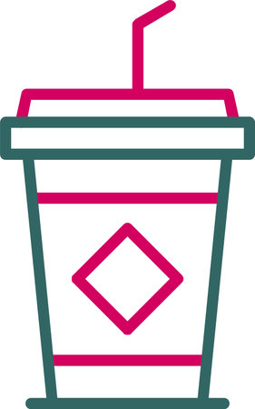Iced Coffee Vector Icon Designのイラスト素材