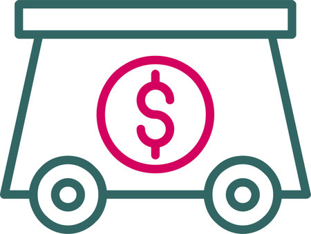 Mining Cart Vector Icon Designのイラスト素材