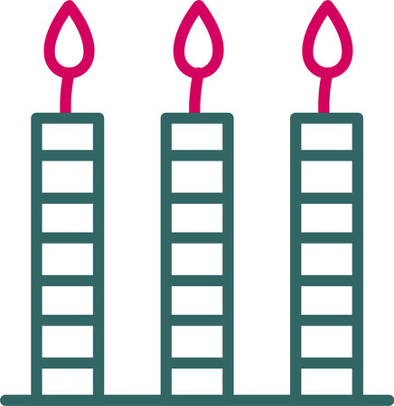 Birthday candles Vector Icon Designのイラスト素材