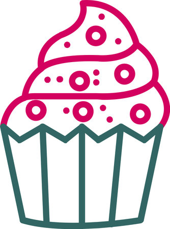 Muffin Vector Icon Design
